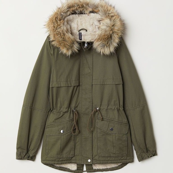 H&M Winter Utility Jacket Olive Green
